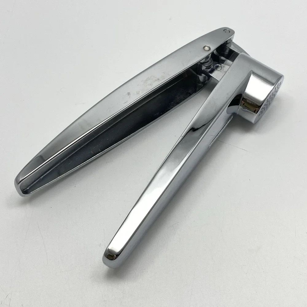 Farberware Garlic Press Easy Clean Wide Grip‎ Utensil Silver Chrome Plated Metal